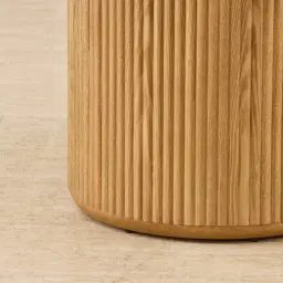 Terra Linea Light Ash Veneer Round Dining Table - Single Leg 120cm