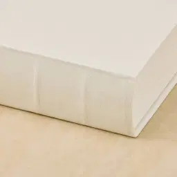 White Canvas Book Storage Box - Set of 3