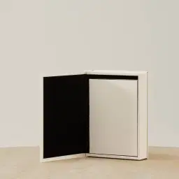 White Canvas Book Storage Box - Set of 3