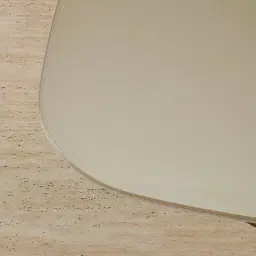 Felina Brown Oak Veneer Coffee Table with Champagne Gold Glass Top - 100x36cm