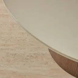 Felina Brown Oak Veneer Coffee Table with Champagne Gold Glass Top - 89x41cm