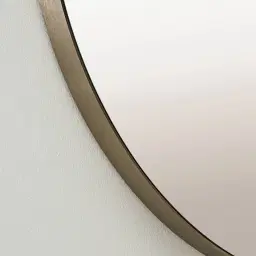 Kade Brushed Bronze Round Aluminium Mirror 90cm
