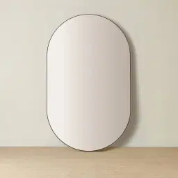 Kade Brushed Bronze Oval Aluminium Mirror 180x110cm