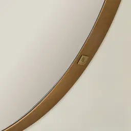 Kade Brushed Gold Round Aluminium Mirror 90cm