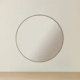 Kade Brushed Gold Round Aluminium Mirror 90cm