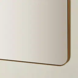 Kade Brushed Gold Rectangle Aluminium Mirror 180x110cm