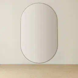 Kade Brushed Gold Oval Aluminium Mirror 180x110cm
