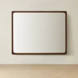 Oren Dark Ash Rectangle Wooden Mirror 140x110cm
