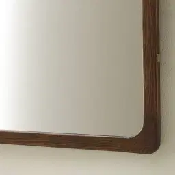 Oren Dark Ash Rectangle Wooden Mirror 140x110cm