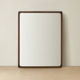Oren Dark Ash Rectangle Wooden Mirror 140x110cm