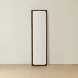 Oren Dark Ash Rectangle Wooden Mirror 180x50cm