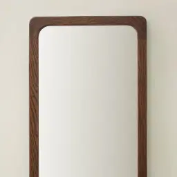Oren Dark Ash Rectangle Wooden Mirror 180x50cm