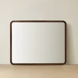 Liran Dark Ash Rectangle Wooden Mirror 140x110cm