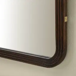 Liran Dark Ash Rectangle Wooden Mirror 140x110cm