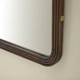 Liran Dark Ash Rectangle Wooden Mirror 180x50cm
