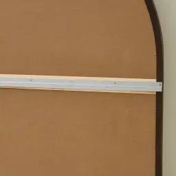 Liran Dark Ash Arched Wooden Mirror 140x110cm