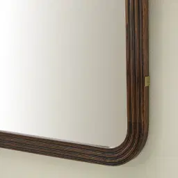 Liran Dark Ash Arched Wooden Mirror 180x50cm