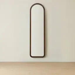 Liran Dark Ash Arched Wooden Mirror 180x50cm