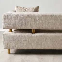 Malta II 2-Seater Beige Latte Chenille Fabric Sofa