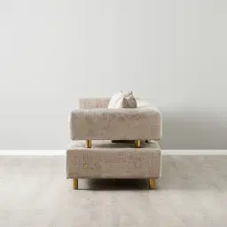 Malta II 2-Seater Beige Latte Chenille Fabric Sofa