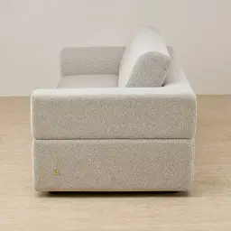 Riviera Slate Grey Fabric 3 Seater Sofa Bed