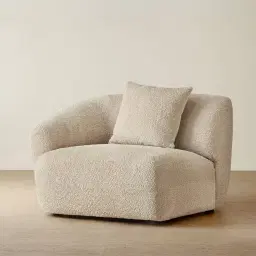 Willow II Mid Beige Woven Fabric Modular Left Arm Seat