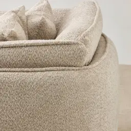 Marcela II Mid Beige Woven Fabric Swivel Occasional Chair