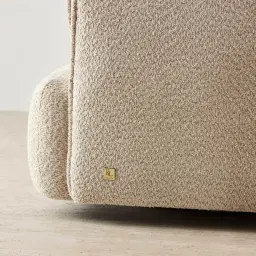 Marcela II Mid Beige Woven Fabric Swivel Occasional Chair