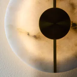 Irene II Circle Alabaster Wall Lamp 20cm