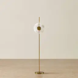 Irene II Circle Alabaster Floor Lamp 30x150cm