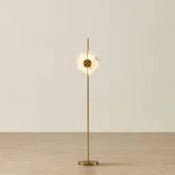 Irene II Circle Alabaster Floor Lamp 30x150cm