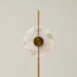 Irene II Circle Alabaster Floor Lamp 30x150cm