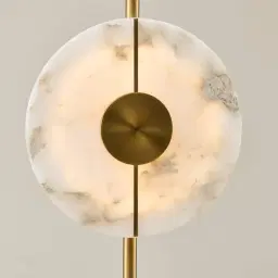 Irene II Circle Alabaster Floor Lamp 30x150cm