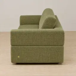 Riviera Dusty Green Chenille Fabric 3 Seater Sofa Bed