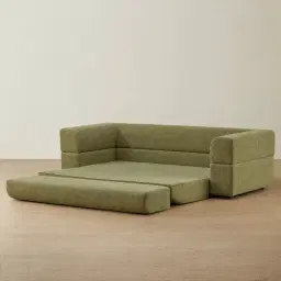 Riviera Dusty Green Chenille Fabric 3 Seater Sofa Bed