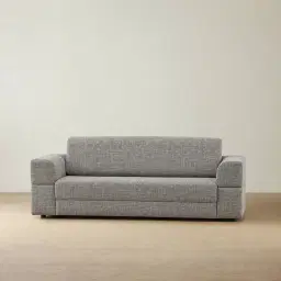Riviera Shadow Grey Chenille Fabric 3 Seater Sofa Bed