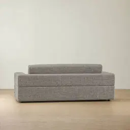 Riviera Shadow Grey Chenille Fabric 3 Seater Sofa Bed