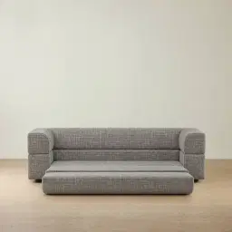 Riviera Shadow Grey Chenille Fabric 3 Seater Sofa Bed