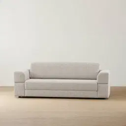Riviera Chalk White Chenille Fabric 3 Seater Sofa Bed