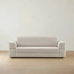 Riviera Chalk White Chenille Fabric 3 Seater Sofa Bed