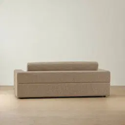 Riviera Mushroom Chenille Fabric 3 Seater Sofa Bed