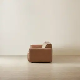 Lainey Medium Tan 3 Pieces Modular Leather Sofa