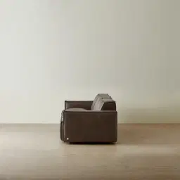 Lainey Chocolate Brown 3 Pieces Modular Leather Sofa