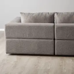 Riviera III Graphite 2 Pieces Modular Fabric Sofa