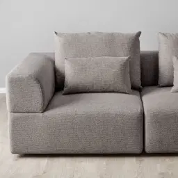 Riviera III Graphite 3 Pieces Modular Fabric Sofa