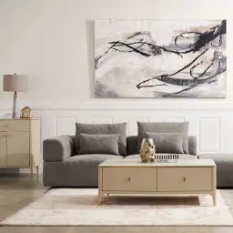 Riviera III Graphite Fabric Modular Sofa