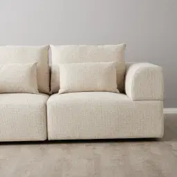 Riviera III Isabelline White 2 Pieces Modular Fabric Sofa