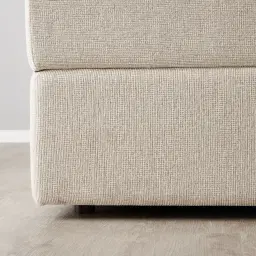 Riviera III Isabelline White 3 Pieces Modular Fabric Sofa