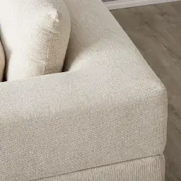 Riviera III Isabelline White 3 Pieces Modular Fabric Sofa