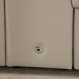 Amelie Milk Coffee Leather 3 Pieces Modular Dual Electric Recliner With Rectangle Console